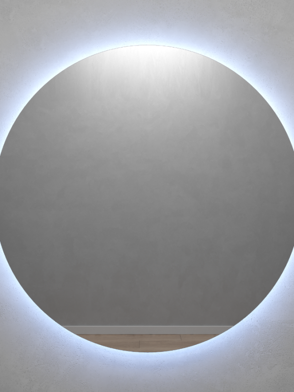 Круглое зеркало 74х74 см, с холодной подсветкой